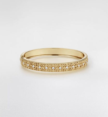 [?Spark]2026 WOVEN-PATTERN BRACELET SET WITH FULL DIAMOND INLAY THREE-COLORS