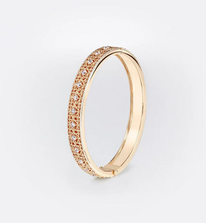 [?Spark]2026 WOVEN-PATTERN BRACELET SET WITH FULL DIAMOND INLAY THREE-COLORS