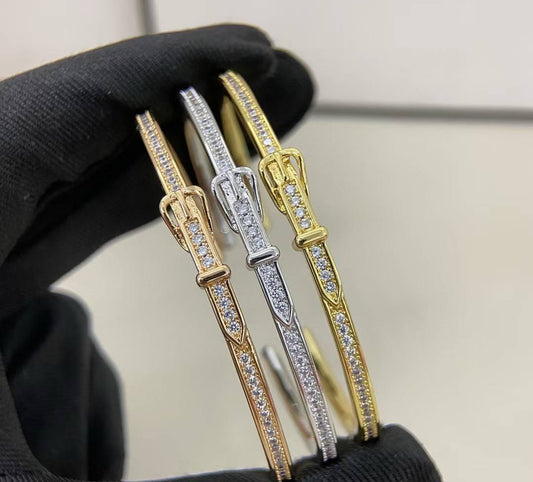 [?Spark]DIAMOND-ENCRUSTED BRACELET THREE COLORS
