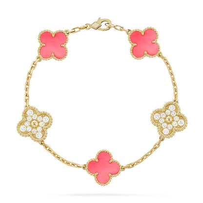 [Spark] CLOVER 5 MOTIFS  PINK MOP BRACELET COLLECTION