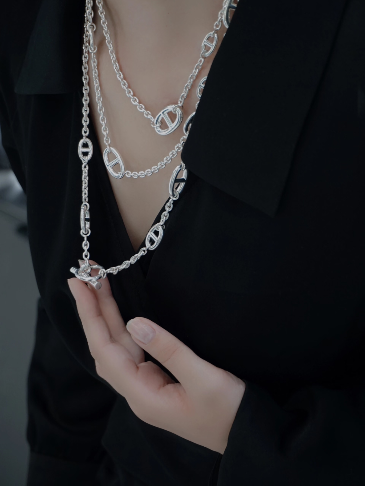 [Spark]Classic Silver Sweater Chain