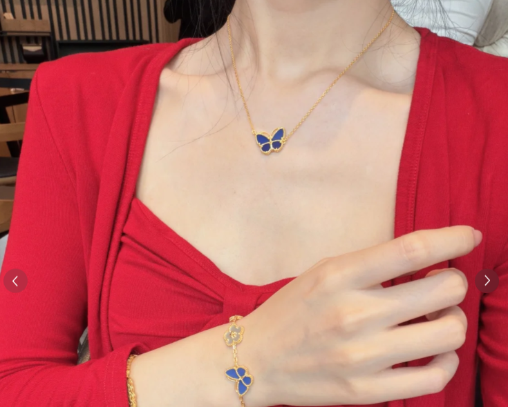 [Spark]BUTTERFLY BLUE   NECKLACE