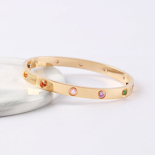 [Spark]2026 NEW 6.1MM COLORED GEMSTONE BRACELET