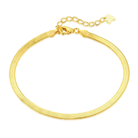 [Spark Jewelry]Flat Snake Bone Chain Blade Necklace
