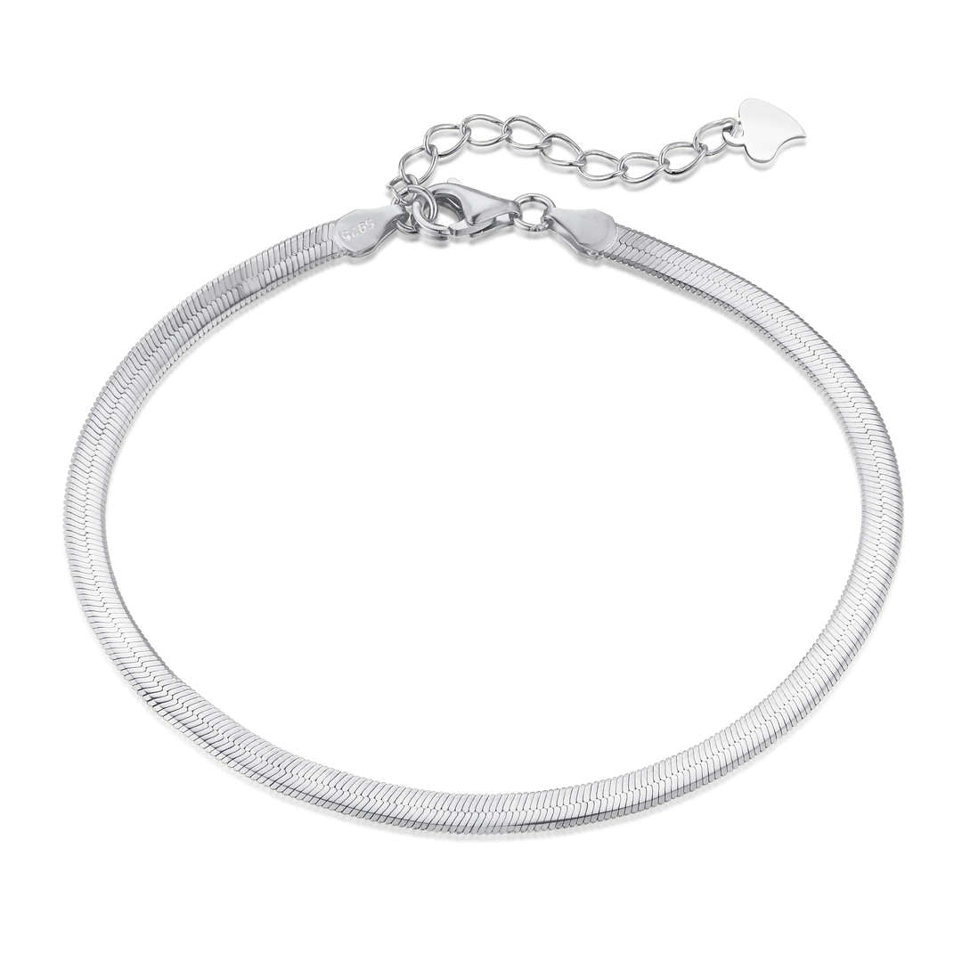 [Radiant Jewelry]Flat Snake Bone Chain Blade Necklace