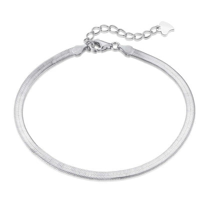 [Radiant Jewelry]Flat Snake Bone Chain Blade Necklace
