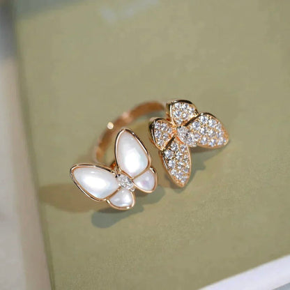 [Spark]TWIN BUTTERFLY DIAMOND MOP RING