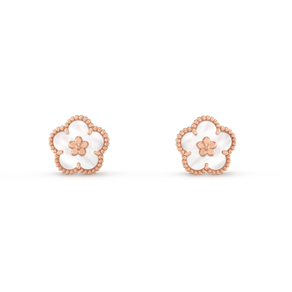 [Spark]LUCKY PINK GOLD WHITE MOP EARRINGS