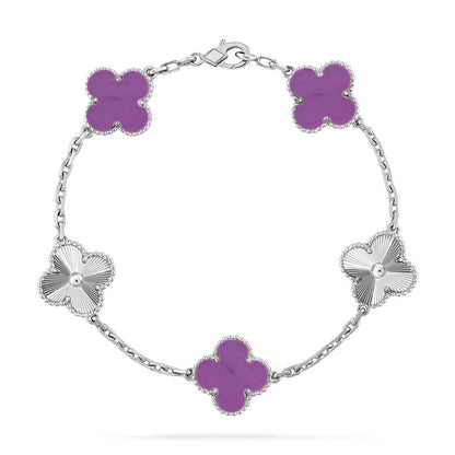[Spark] CLOVER 5 MOTIF VIOLET BRACELET COLLECTION