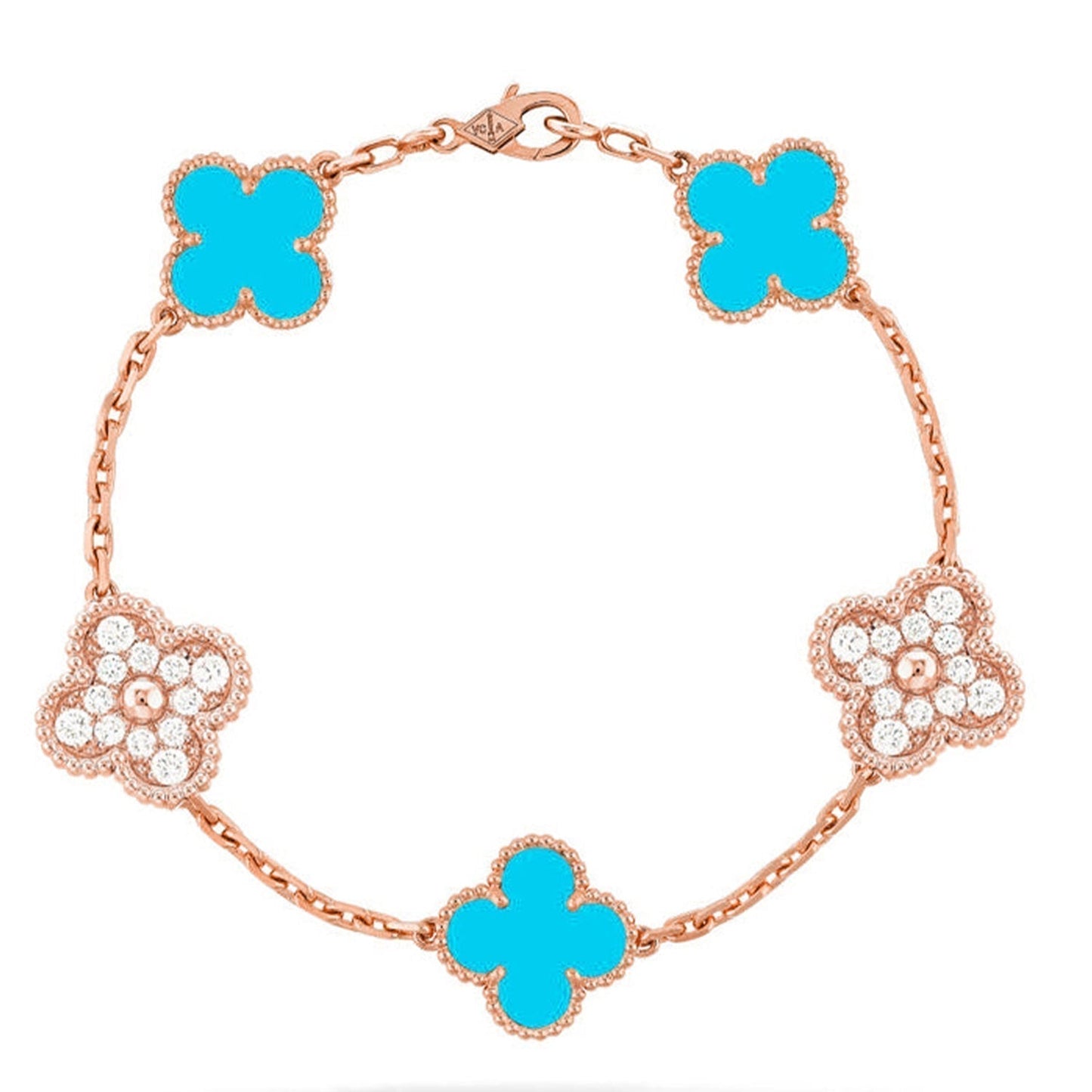 [Spark] CLOVER 5 MOTIF TURQUOISE BRACELET COLLECTION