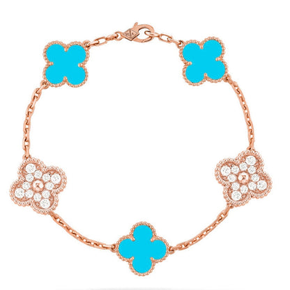 [Spark] CLOVER 5 MOTIF TURQUOISE BRACELET COLLECTION