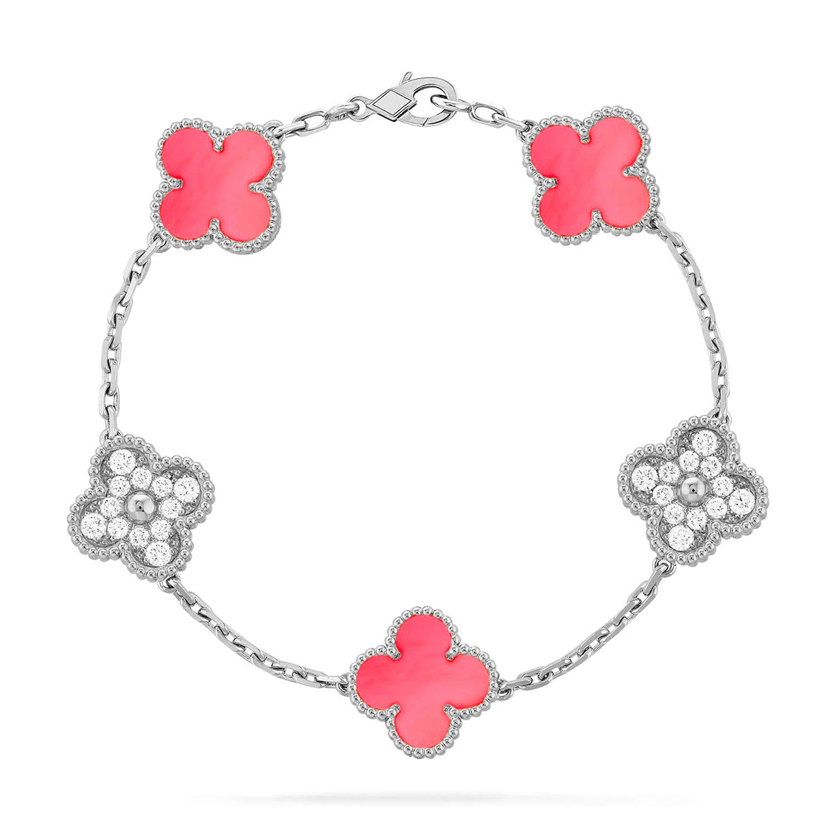 [Spark] CLOVER 5 MOTIFS  PINK MOP BRACELET COLLECTION