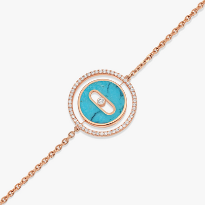 [Spark]Demo MOVE TURQUOISE PINK GOLD DIAMOND BRACELET