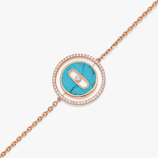 [Spark]Demo MOVE TURQUOISE PINK GOLD DIAMOND BRACELET