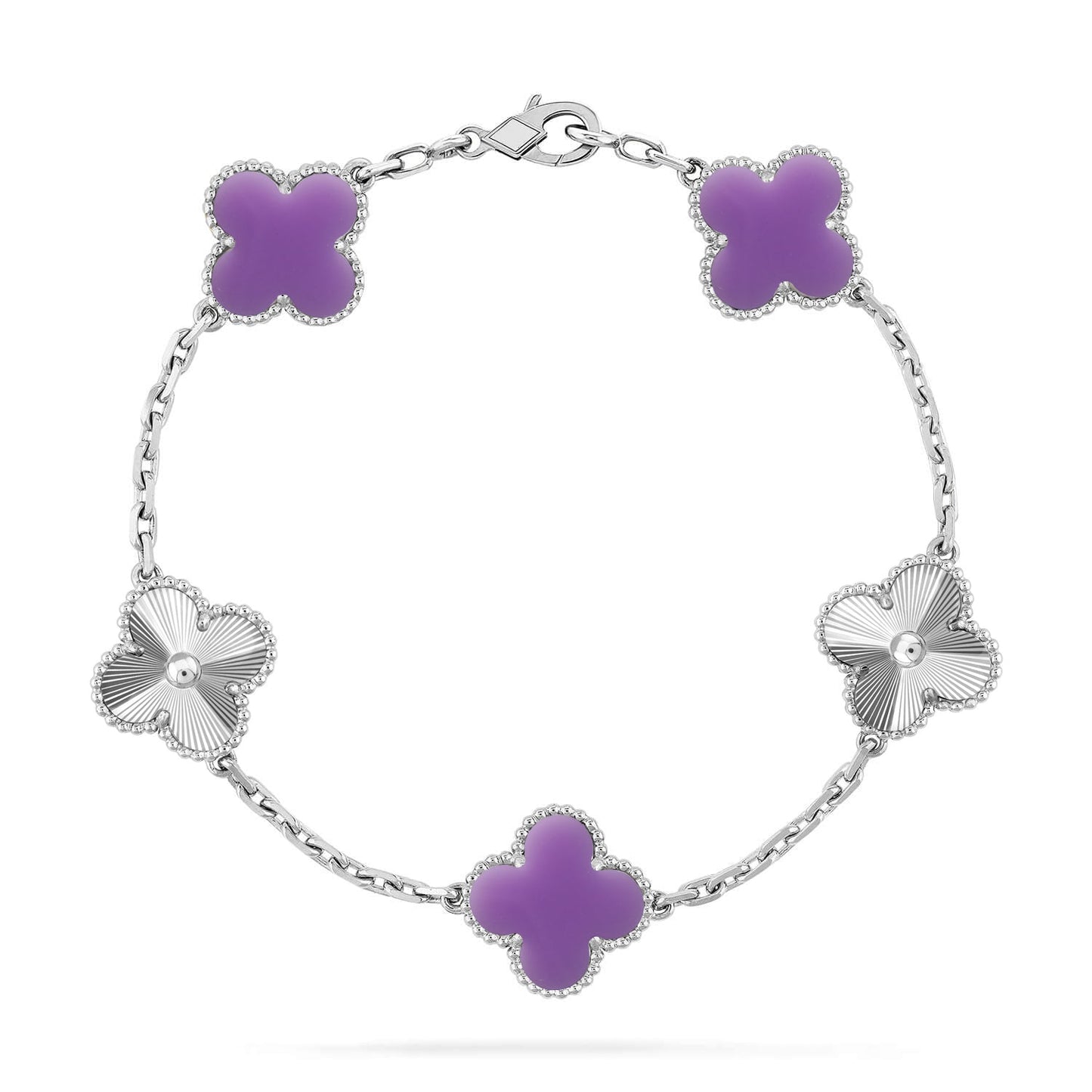 [Spark]CLOVER 5 MOTIF LIGHT PURPLE BRACELET COLLECTION