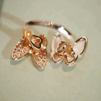 [Spark]TWIN BUTTERFLY DIAMOND MOP RING