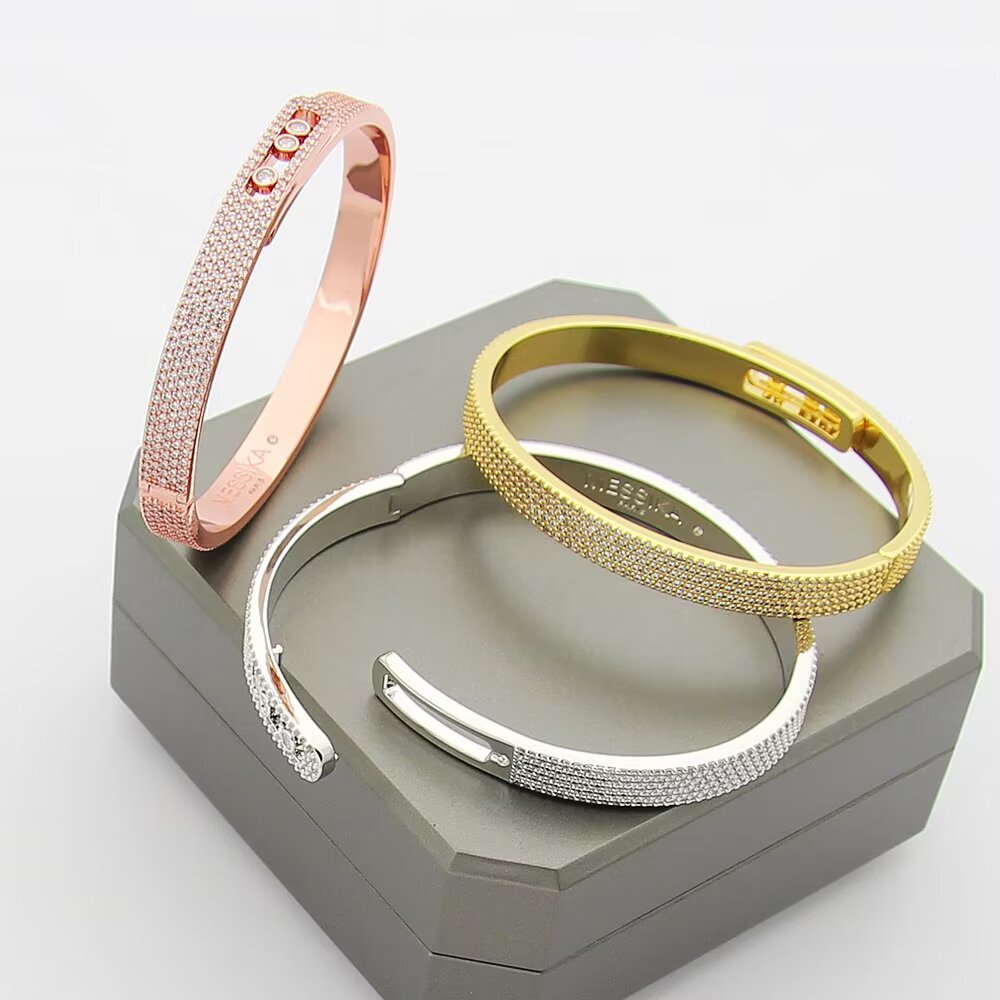 [Spark]Move Noa Full Pavé Diamond Bangle Bracelet