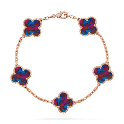 [Spark]CLOVER 5 MOTIF COLOR GEMSTONES BRACELET COLLECTION
