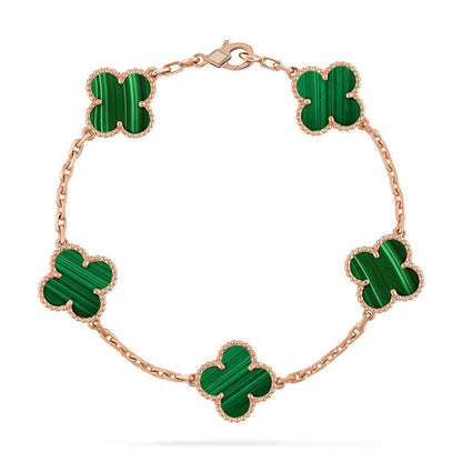 [Spark] CLOVER 5 MOTIF MALACHITE BRACELET COLLECTION