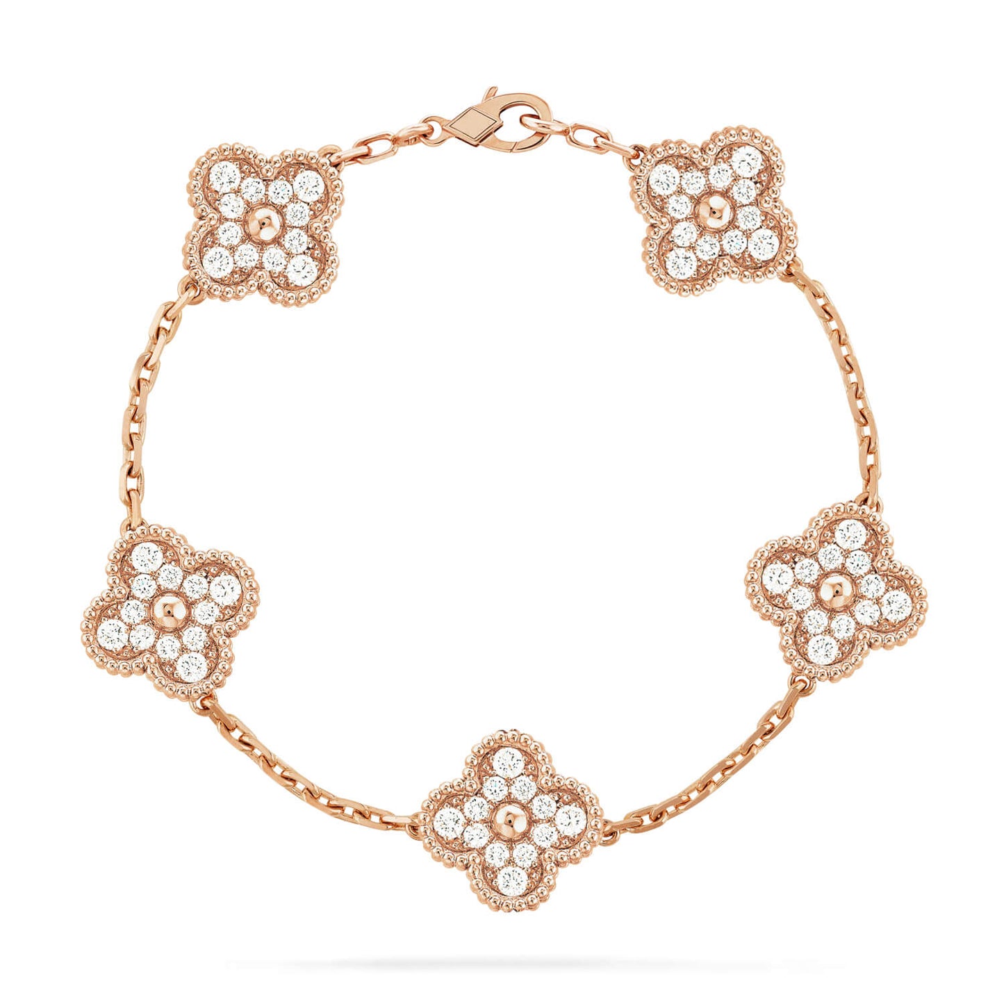 [Spark] CLOVER 5 MOTIF FULL DIAMOND BRACELET COLLECTION