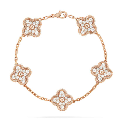 [Spark] CLOVER 5 MOTIF FULL DIAMOND BRACELET COLLECTION