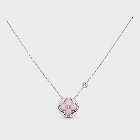 [Spark]SUN MOTIF PINK MOP SILVER BRACELET