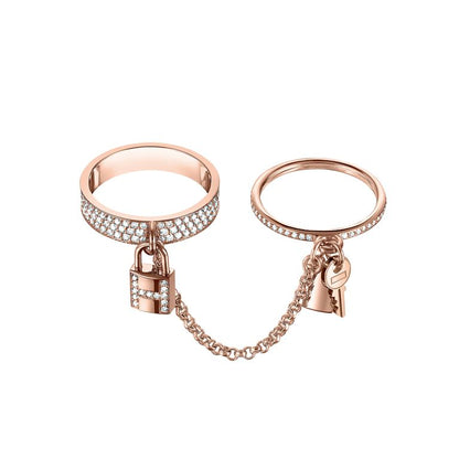 [Spark]HM KELLY CLOCHETTE DOUBLE RING IN  WITH DIAMONDS