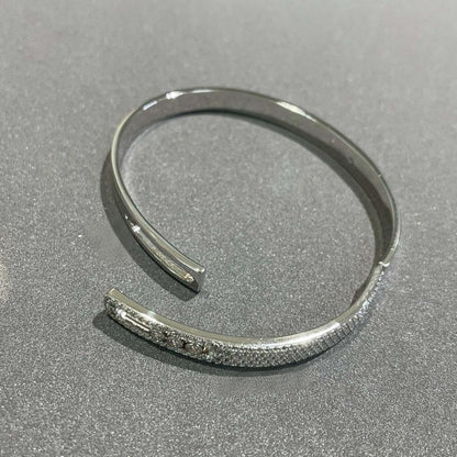 [Spark]Move Noa Rose Gold Pavé Diamond Bangle Bracelet