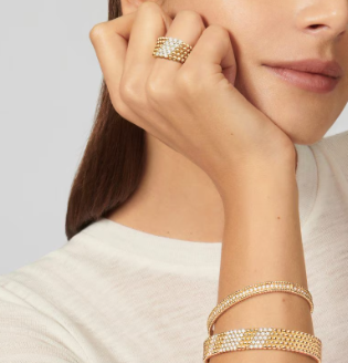 [Spark]Five-row diamond ring