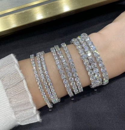 [Spark jewelrys]TENNIS BRACELET WITH FULL DIAMOND SETTING