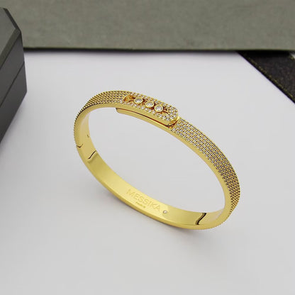 [Spark]Move Noa Full Pavé Diamond Bangle Bracelet