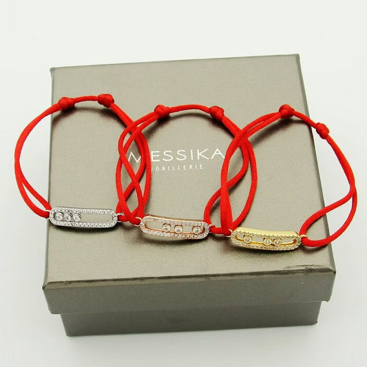 [Spark]Messika Care(s) pink cord pavé bracelet