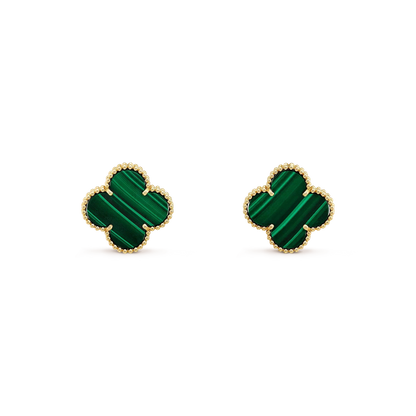 [Spark]CLOVER MINI 9.5MM MALACHITE  EARRINGS