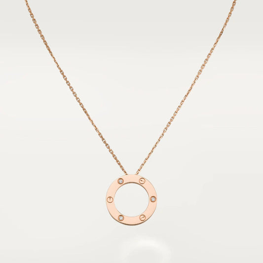 [Spark]LOVE NECKLACE 16MM 3 DIAMONDS