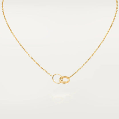 [Spark]LOVE NECKLACE DOUBLE RING GOLD