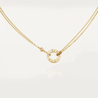 [Spark]LOVE NECKLACE 16MM 2 DIAMONDS