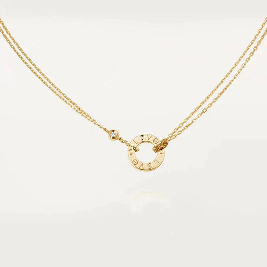[Spark]LOVE NECKLACE 16MM 2 DIAMONDS
