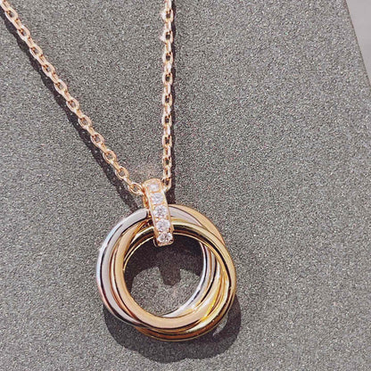 [Spark]TRINITY NECKLACE GOLD  DIAMONDS