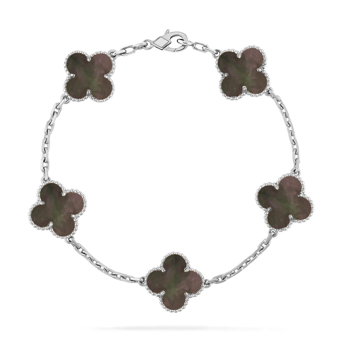 [Spark] CLOVER 5 MOTIF GRAY MOP BRACELET COLLECTION