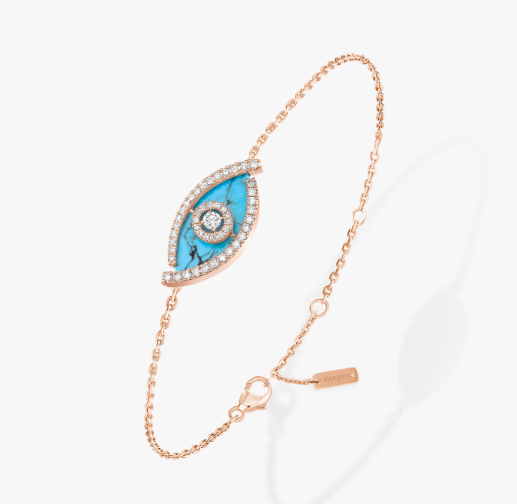 [Spark]M LUCKY EYE TURQUOISE Spark GOLD BRACELET