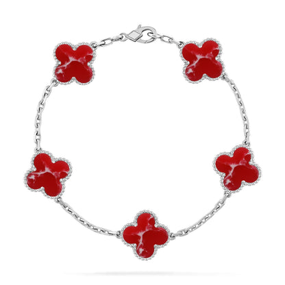 [Spark]CLOVER 5 MOTIF RED PATTERN BRACELET COLLECTION