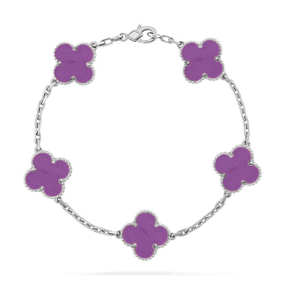[Spark] CLOVER 5 MOTIF VIOLET BRACELET COLLECTION