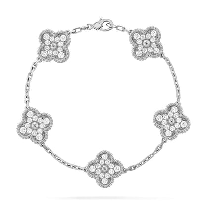 [Spark] CLOVER 5 MOTIF FULL DIAMOND BRACELET COLLECTION