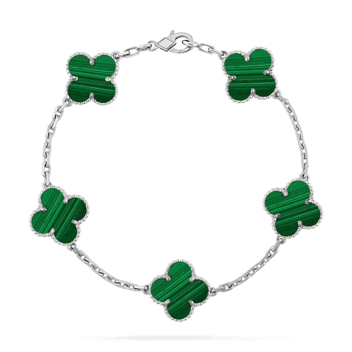 [Spark] CLOVER 5 MOTIF MALACHITE BRACELET COLLECTION
