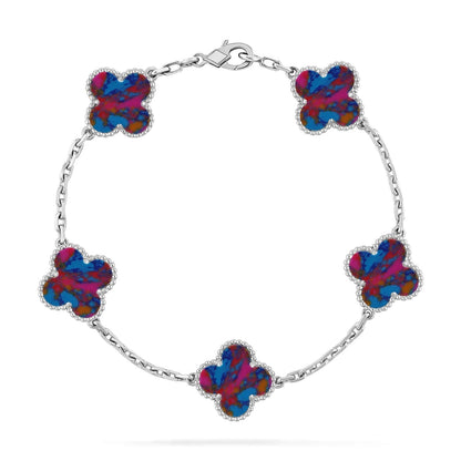 [Spark]CLOVER 5 MOTIF COLOR GEMSTONES BRACELET COLLECTION