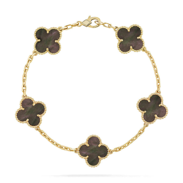 [Spark] CLOVER 5 MOTIF GRAY MOP BRACELET COLLECTION