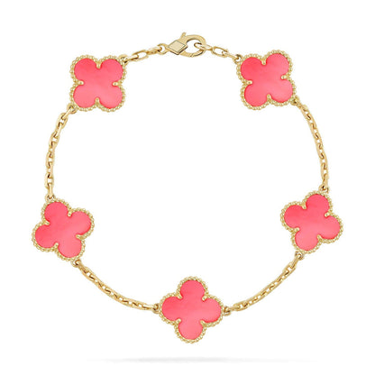[Spark] CLOVER 5 MOTIFS  PINK MOP BRACELET COLLECTION