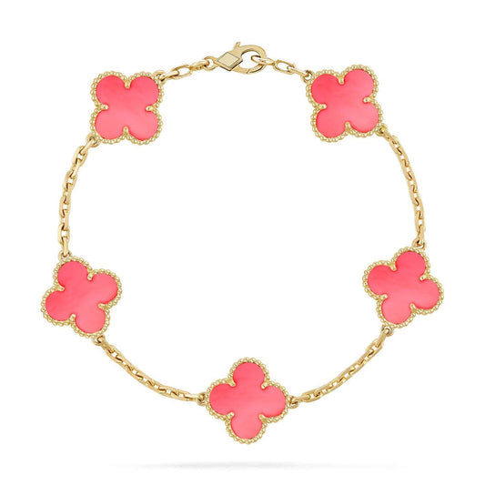 [Spark] CLOVER 5 MOTIFS  PINK MOP BRACELET COLLECTION