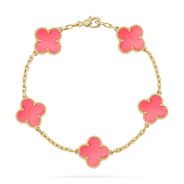 [Spark] CLOVER 5 MOTIFS  PINK MOP BRACELET COLLECTION