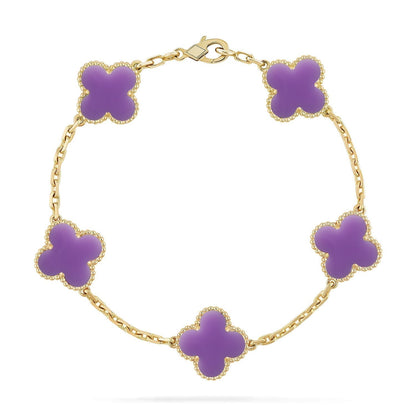 [Spark]CLOVER 5 MOTIF LIGHT PURPLE BRACELET COLLECTION